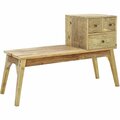 Comfortcorrect Java Bench with Drawers, Rustic Natural CO2944277